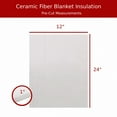 thumbnail image 3 of 12"x24"x1" Pre-Cut Ceramic Fiber Blanket Insulation 6lb 2300F Sterling Seal and Supply (2 each), 3 of 6