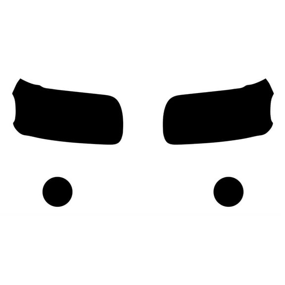 Rvinyl Headlight Tint Covers Compatible with Ford Escape 2005-2007 - Blackout Smoke