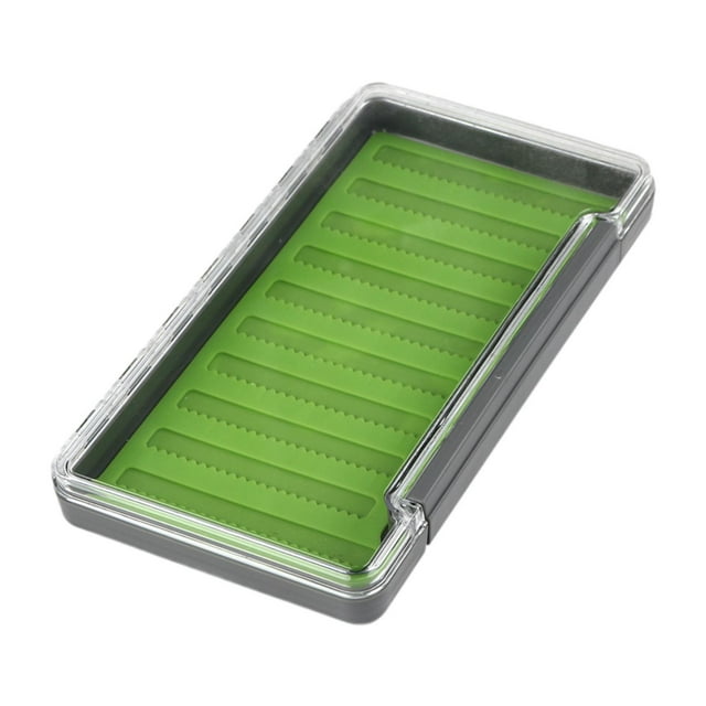 Caja de señuelos para pesca con mosca, portátil, con tapa transparente y fácil agarre. Organizador para señuelos de agua dulce. SG