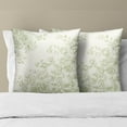 thumbnail image 6 of Chinoiserie Flowers Throw Pillow Covers 20x20 Inch, 2 Pcs Vintage Green Floral Decorative Pillowcases Double-Sided Square Cushion Cover for Couch Sofa Bed Outdoor Home Decor, 6 of 6