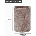 thumbnail image 3 of Radicaln Marinara Marble Stationary Holder 4\" – Pen Stand for Desk, Decorative Pencil Cup, Makeup Brush Organizer, School Supplies Storage, Office Décor, 3 of 4