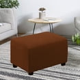 thumbnail image 4 of Easy-Going Stretch Ottoman Cover Folding Storage Stool Furniture Protector Soft Rectangle slipcover with Elastic Bottom, 4 of 9