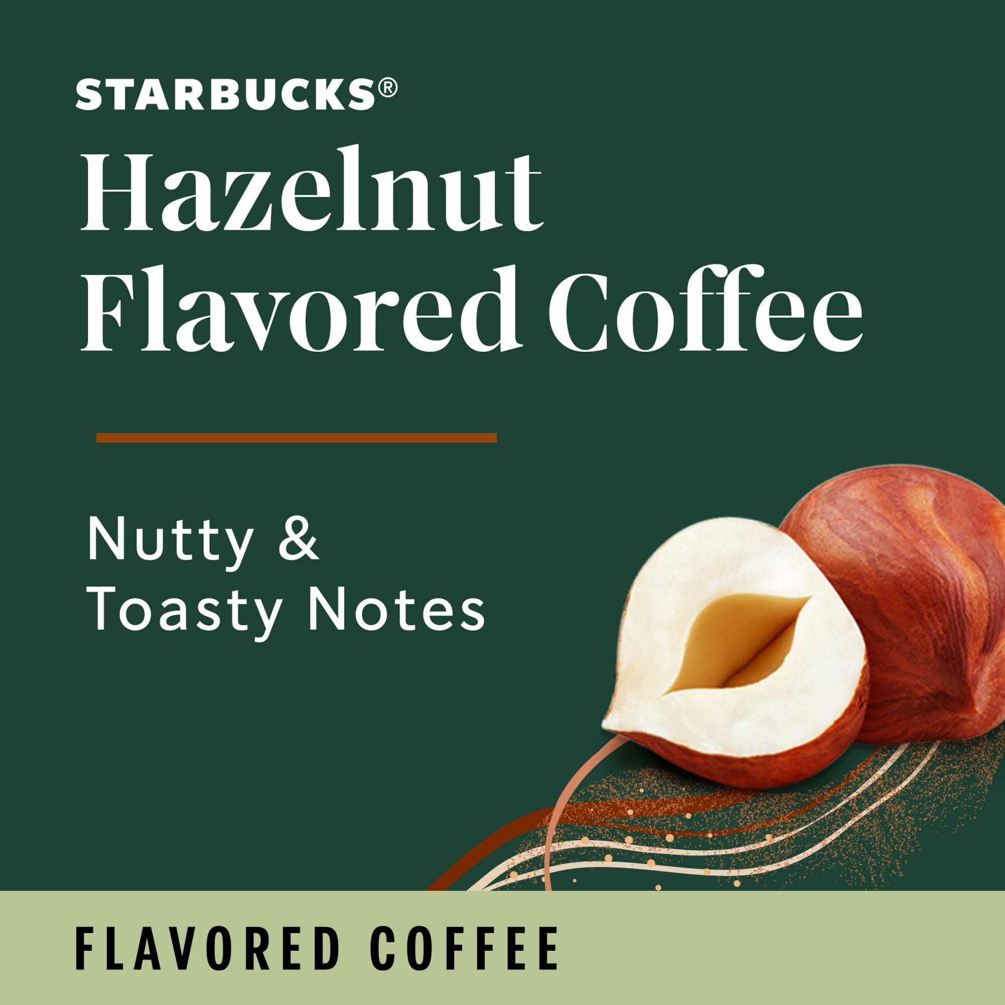 Starbucks Hazelnut, Hot or Iced Coffee, Flavored K-Cup Coffee Pods, 22 Count​