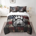 thumbnail image 2 of Homewish Safari Bear Paws 7-Piece Bedding Comforter Set,American Flag Print King Bedding Sets,Rustic Western Bed Sheets For Kids,Breathable Home Decor, 2 of 8