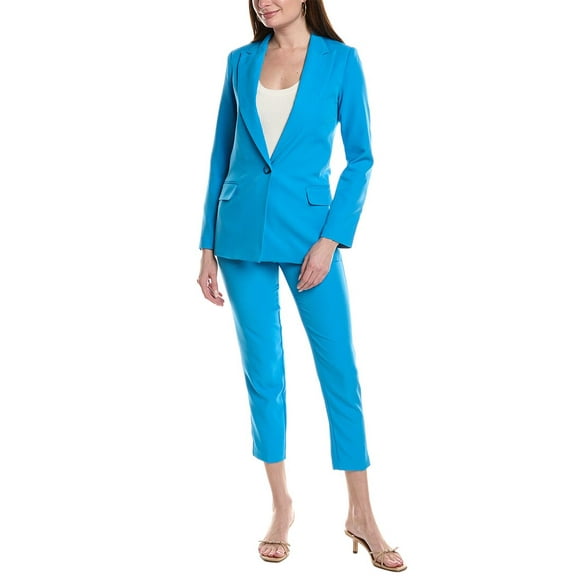 Silvian Heach womens 2pc Jacket & Pant Set, 42, Blue