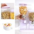 thumbnail image 4 of Triple Food Dispenser 2L Dry Food Dispenser Grain Dispenser Cereal Dispenser for Kitchen (White), 4 of 9