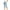 Light Blue, variant on Women's Capri Faux Denim Pants Stretch High Waisted Straight Leg 2026 Summer Fashion Pants