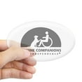 thumbnail image 1 of CafePress - Black White Canine Companions Logo Sticker - Sticker (Oval), 1 of 1