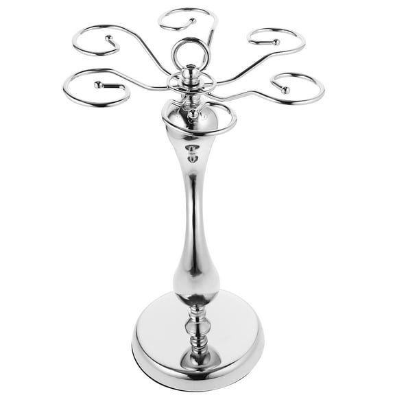 MLINS Wine Glass Rack Holder for Kitchen or Bar Counter Use Made of Iron Material Silver Color 1PC