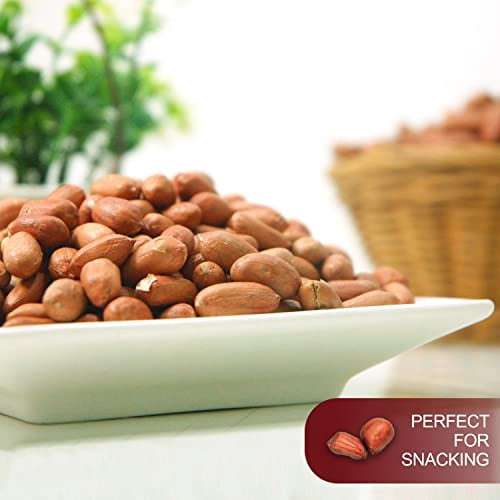 We Got Nuts Raw Red skin Peanuts 5LB Bag Bulk (80oz)