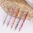 thumbnail image 2 of Jumpingount 5pcs Nail Lentejuelas Pluma de perforación de doble punta Acrílico portátil Glitter Dot Flower Pin Lentejuelas Rod Dot Drill Pen con Juegos de manicura Jumpingount CE002339-00, 2 of 6
