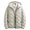 Khaki, variant on Mens Puffer Jacket with Hood Lightweight Down Jacket Full Zip Up Hoodie Jacket Plus Size Winter Coat Warm Outwear-Khaki L
