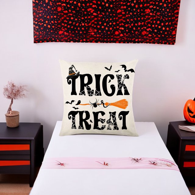 maskred Housse de Coussin Douce et Durable pour Halloween Effrayante Résistant aux Rides et Facile d'Entretien Housse de Coussin en Polyester JYM328-1 1Set