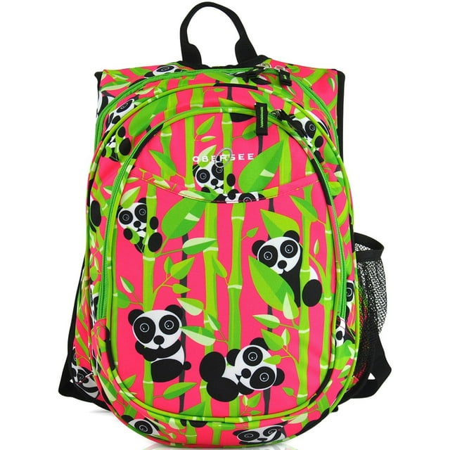 O3KCBP022 Obersee Mini Preschool All-in-One Backpack for Toddlers and Kids with integrated Insulated Cooler | Panda