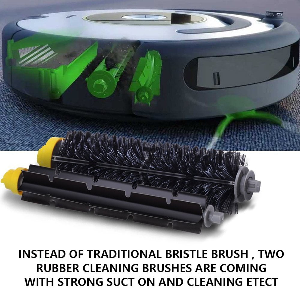 Lot De 2 Brosses Rotatives Vhbw Pour Roomba Série 500 – Noir – Occasion