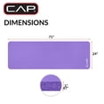 thumbnail image 4 of CAP High Density NBR Foam 1-inch Thick Exercise Yoga Mat with Carry Strap, 71"x24"x1" (25.4mm Thick), Purple, 4 of 10