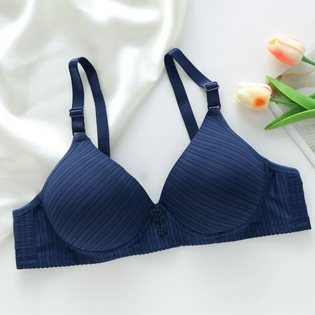 ALLLIST Push up Lingerie for Women No Wire Plus Size Plunge Blue Plian T-Shirt Womens Lingerie Size 38