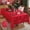 Red1, variant on Christmas Tablecloth Spill Proof Wrinkle Free Red Santa Claus Holly Berry Xmas Tree Jacquard Table Cloth, Damask Fabric Table Cover for Holiday, Winter Decoration