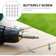 thumbnail image 4 of 20pcs M6x20 ala de mariposa tornillo de acero inoxidable Tornillo de pulgar Tornillo a mano apretado, 4 of 6