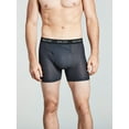 thumbnail image 3 of Bolter 4-Pack Men Nylon Spandex Performance Boxer Briefs (X-Large, 2 Blk / 2 Gry), 3 of 6