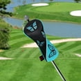 thumbnail image 3 of Golf Wood Headcover Protection Sleeve Scratch PU Leather Club Head Cover Black UT, 3 of 10