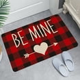 thumbnail image 4 of Clearance!FNGZ 2024 Valentine's Day Gift Carpet Indoor Outdoor Door Mat Low Profile Resist Dirt Rug Durable and Washable Absorb Water-Slip Entryway Door Letter and Floral Heart Rug 40 X 60CM Red, 4 of 7