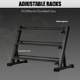 thumbnail image 5 of 1100 Lb Capacity Adjustable 3-Tier Dumbbell Rack For Home Gyms - Heavy Duty Steel Construction With Non Slip Rubber Feet And Wide Base Stability, 5 of 7