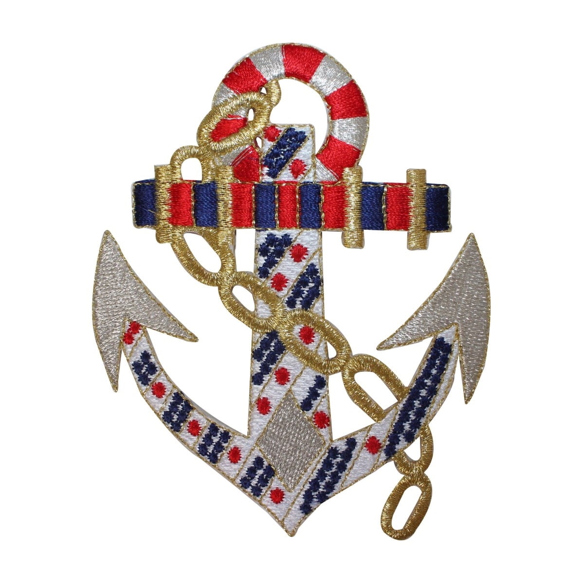 ID 2622 Decorative Anchor Patch Nautical Boat Ship Embroidered Iron On