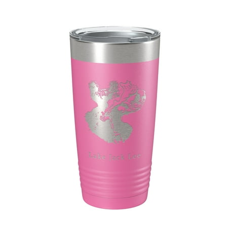

Lake Jack Lee Map Tumbler Travel Mug Insulated Laser Engraved Coffee Cup Felsenthal Arkansas Louisiana 20 oz Pink