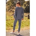 thumbnail image 2 of Conjunto Deportivo PRETTYGARDEN Mujer 2 Piezas de Punto Canalé XL Gris, 2 of 8