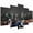 Black, variant on New York City Canvas Wall Art Manhattan Skyline at Light Night Picture Prints 5 Panel Cityscape Painting Artwork for Modern Home Office Wall Decoration Stretched Ready to Hang