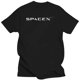 thumbnail image 1 of Camiseta con cuello redondo para hombre camiseta de marca a la moda nueva camiseta negra con diseño de ELON SPACEX SPACE X LOGO talla europea, 1 of 8