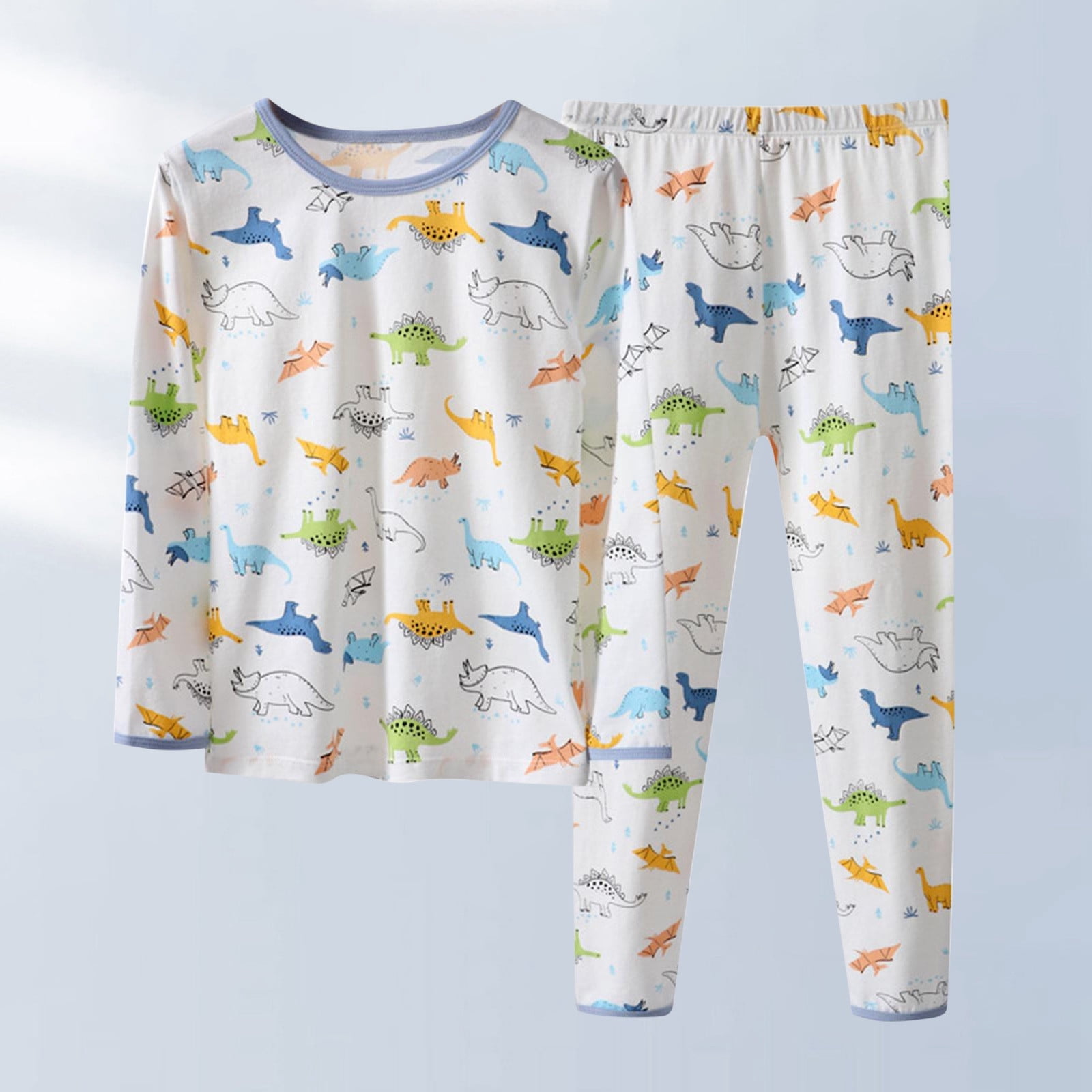 Pyjama Polaire Enfant Garçon Fille - Velours Doux, Manches Longues Rayées, 95% Coton, Vêtement Chaud Maison - 5