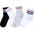 thumbnail image 5 of CoCoMangos Retro Striped Athletic Socks for Women Casual Cotton Ankle Socks Women 4 Pairs, 5 of 7