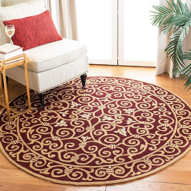 Safavieh Chelsea Collection HK11C HandHooked Burgundy Premium Wool