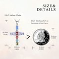 thumbnail image 4 of Colorful Cross Necklace for Women S925 Sterling Silver Crucifix Pendant Christian Jewelry Gifts for Women Men, 4 of 6
