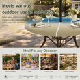 thumbnail image 6 of Round Outdoor Tablecloth with Umbrella Hole and Zipper, Blue Beige Ombre Tablecloth with Elastic Waterproof, Modern Gradient Abstract Art Patio Table Covers for 31" - 35" Picnic Pool Tables, 6 of 9