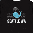thumbnail image 4 of Inktastic Seattle Washington Cute Whale Travel Boys or Girls Long Sleeve Toddler T-Shirt, 4 of 5
