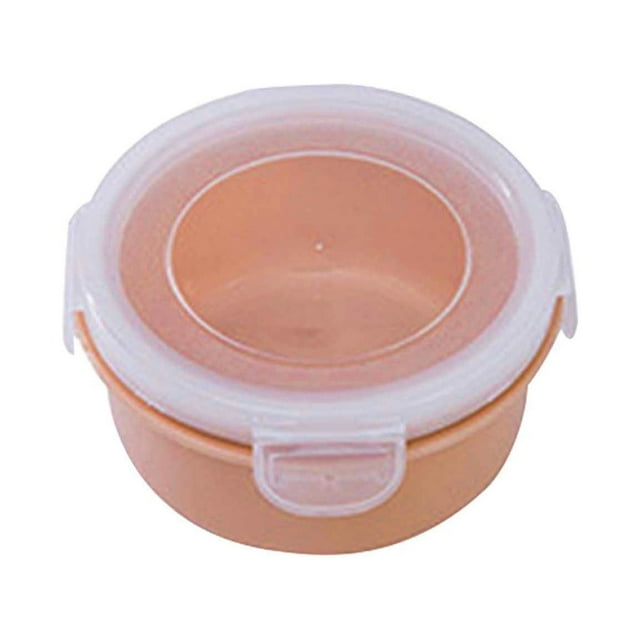 Xihbxyly Contenedor de Alimentos, Diseño Mini Redondo, Pp Ecológico, Mantiene La Frescura de Granos y Refrigerios, Fácil de Limpiar, Portátil para Picnics, Tamaño 10 X 10 X 5,5 Cm.