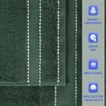 thumbnail image 4 of Superior Niles Egypt Produced Giza Cotton 3 Piece Towel Set, Forest Green, 4 of 14