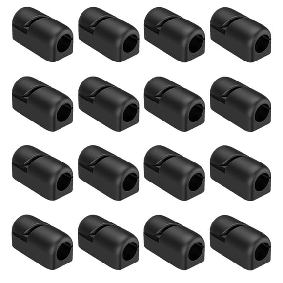 YSNOOWE 20Ud Clips Sujetadores Para Cable Negro Con Fácil De Instalar Y Remover