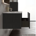 thumbnail image 5 of CITTANEO 36" Mid Century Bathroom Vanity with Sink, Modern Bathroom Cabinet with Push-Open Drawer, Brushed Black Oak, 5 of 8