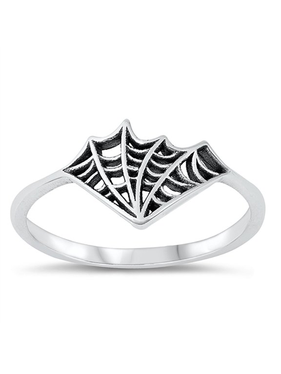 Sterling Silver Spider web Ring Size 4