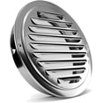 thumbnail image 1 of HSHDLDF 4 Pack of Stainless Steel Air Vents, Louvered Grille Cover Vent Hood Flat Ducting Ventilation Air Vent Wall Air Outlet with Fly Screen Mesh (4.7inch), 1 of 1