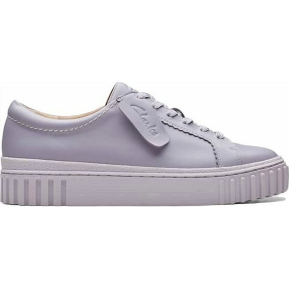Clarks Women's Mayhill Walk Sneakers, Lilac Leather, 10 M US