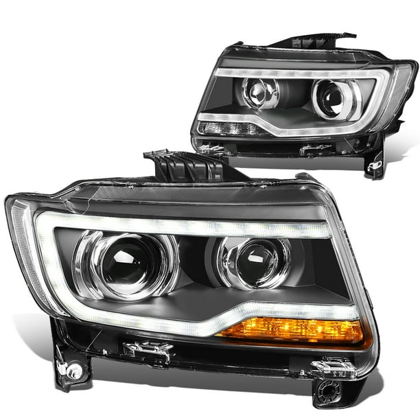 For 2011 to 2017 Jeep Compass MK LED DRL Light Bar Projector Headlight