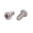 thumbnail image 2 of M4x8mm Thread 304 Stainless Steel  Round Pan Head Machine Screws 100pcs, 2 of 5
