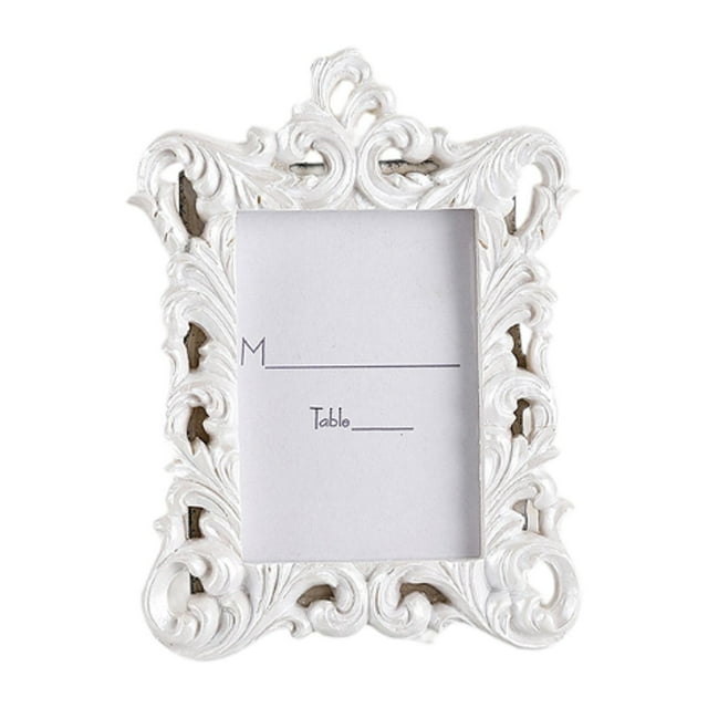 Abbracc Resin Photo Frame Decoration Picture Display Holder for Bedroom Home Wedding White