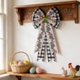 thumbnail image 5 of REZUOFI 1 Pcs Easter Wreath Bow Decoration with Bunny Carrot Print for Front Door Wall Tree Indoor Outdoor Party Spring Holiday Decorations, 5 of 6