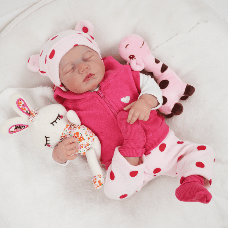 Miaio 17 20 inch Reborn Baby Dolls Clothes Suit Newborn Baby Doll Matching Outfit Accessories Gift Set